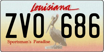 LA license plate ZVO686