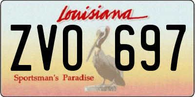 LA license plate ZVO697