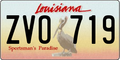 LA license plate ZVO719