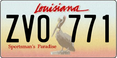 LA license plate ZVO771