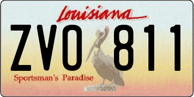 LA license plate ZVO811