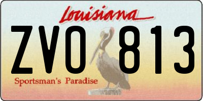 LA license plate ZVO813