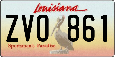 LA license plate ZVO861