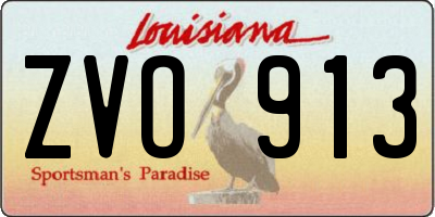LA license plate ZVO913