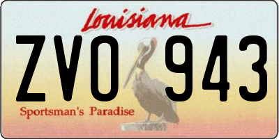 LA license plate ZVO943