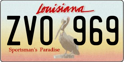 LA license plate ZVO969