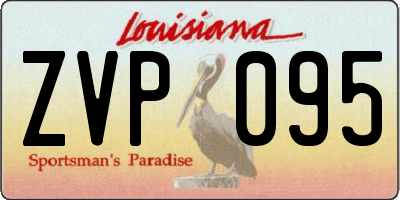 LA license plate ZVP095