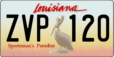 LA license plate ZVP120