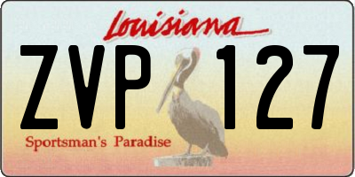 LA license plate ZVP127