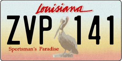 LA license plate ZVP141