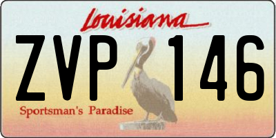 LA license plate ZVP146