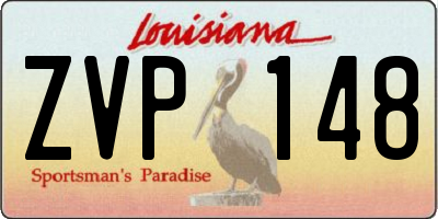 LA license plate ZVP148