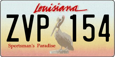 LA license plate ZVP154