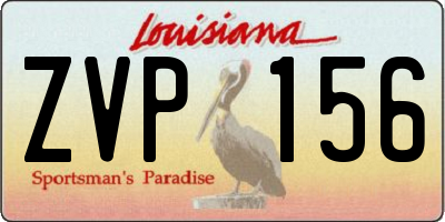 LA license plate ZVP156