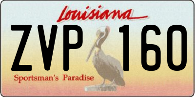 LA license plate ZVP160