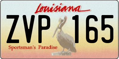 LA license plate ZVP165