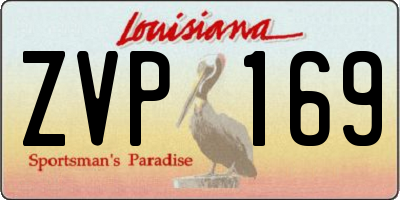 LA license plate ZVP169