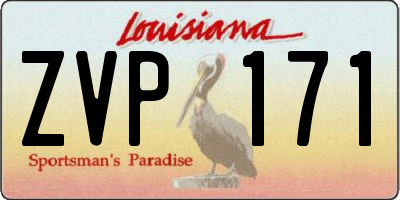 LA license plate ZVP171