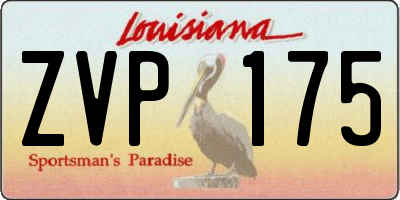 LA license plate ZVP175