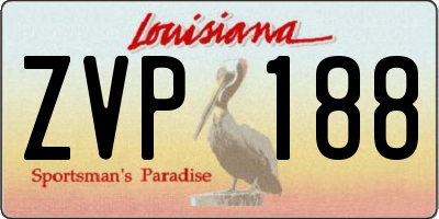 LA license plate ZVP188