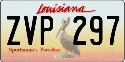 LA license plate ZVP297