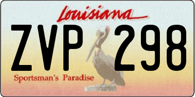 LA license plate ZVP298