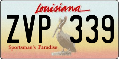 LA license plate ZVP339