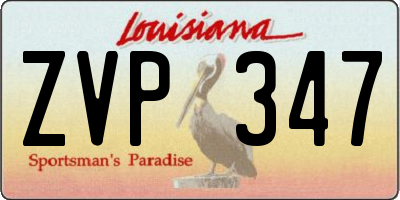 LA license plate ZVP347