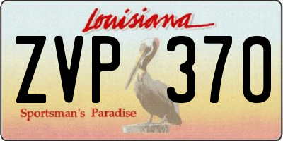 LA license plate ZVP370