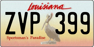 LA license plate ZVP399