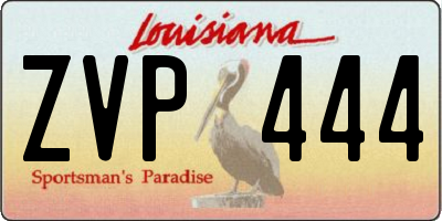 LA license plate ZVP444