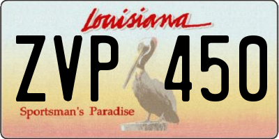 LA license plate ZVP450