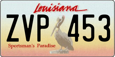 LA license plate ZVP453