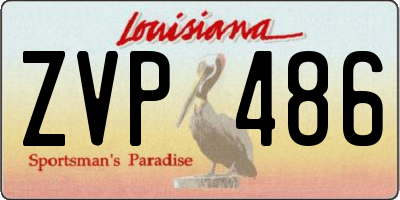 LA license plate ZVP486