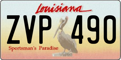 LA license plate ZVP490