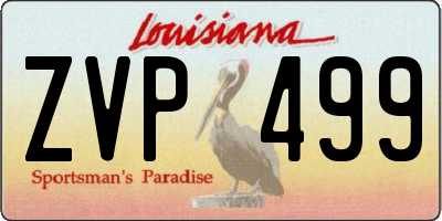 LA license plate ZVP499