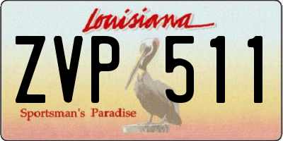 LA license plate ZVP511