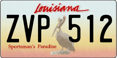 LA license plate ZVP512
