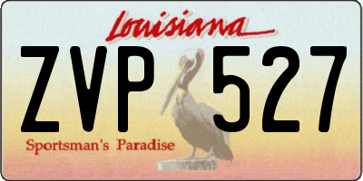 LA license plate ZVP527