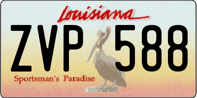 LA license plate ZVP588