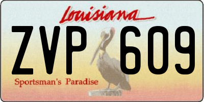 LA license plate ZVP609