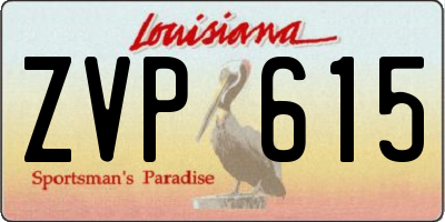 LA license plate ZVP615