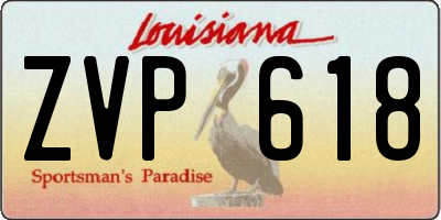 LA license plate ZVP618