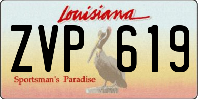 LA license plate ZVP619