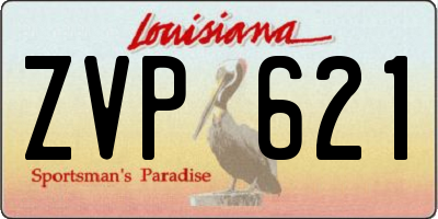 LA license plate ZVP621