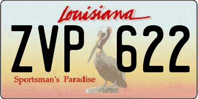 LA license plate ZVP622