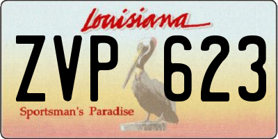 LA license plate ZVP623