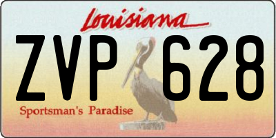 LA license plate ZVP628