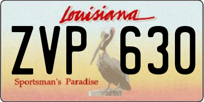 LA license plate ZVP630