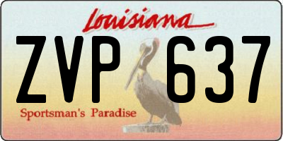 LA license plate ZVP637